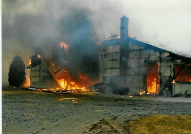 We assisted Honey Brook with our full company at this barn fire. Mill and Walnut Roads... 2/5/92